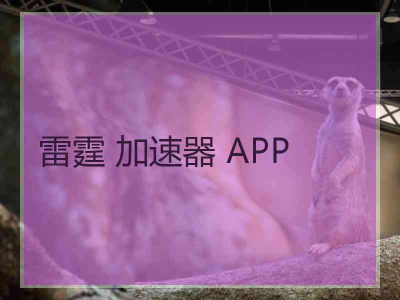 雷霆 加速器 APP