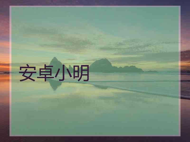安卓小明